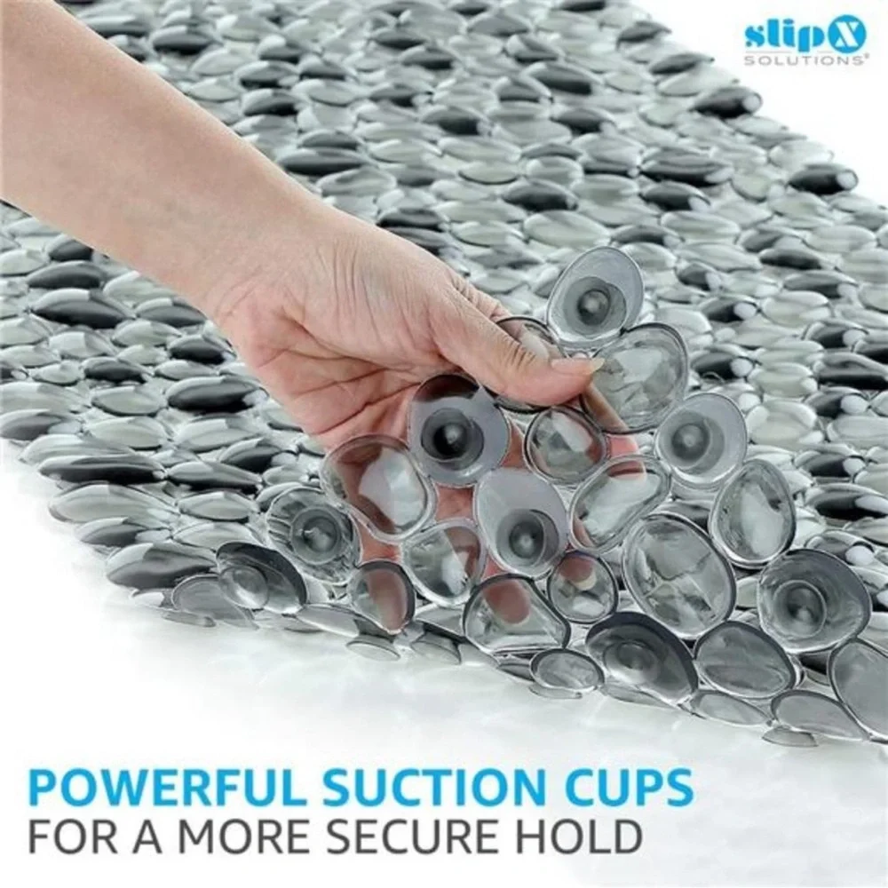 SlipX Solutions Extra Long Deep Foot Massager Bath Tub & Shower Mat 38x17